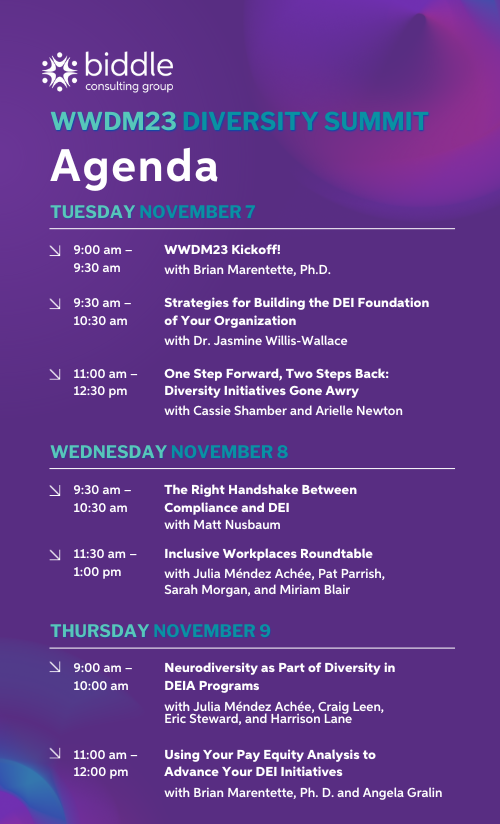 WWDM23 Diversity Summit Agenda Image