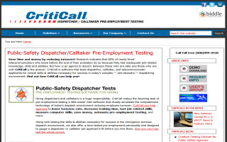 CritiCall 911 Dispatcher Testing Software