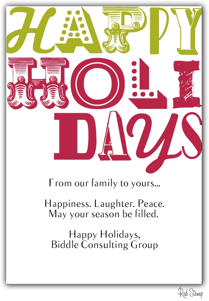 Happy Holidays from Biddle Consulting Group Happy Holidays from Biddle Consulting Group