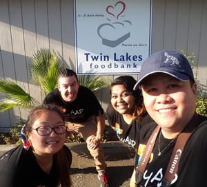 BCG's QC Team in front of the Twin Lakes Foodbank