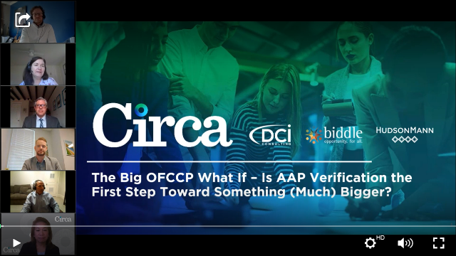 The Big OFCCP What If webinar recording screen shot